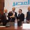 تكريم د فتحى شمس الدين من وزير الاتصالات بالاهرام بمقر مجلة لغة العصر أغسطس 2017